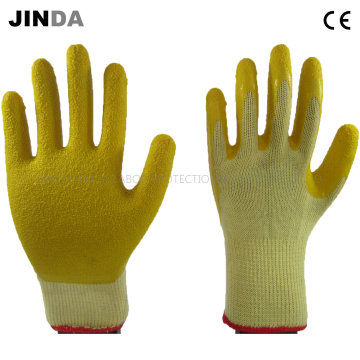 Crinkle Latex Coated Yarn Knitted Shell Trabalho Protective Work Safety Luvas (LS502)